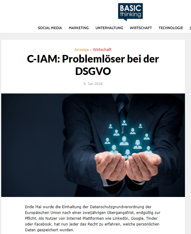 IAM: Problemlöser bei der DSGVO